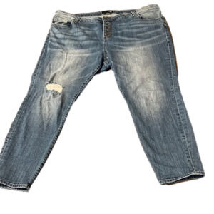 Kut from the Kloth Donna high rise ankle skinny distressed jeans